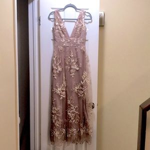 Stunning, Dusty Rose and Gold Formal Dress